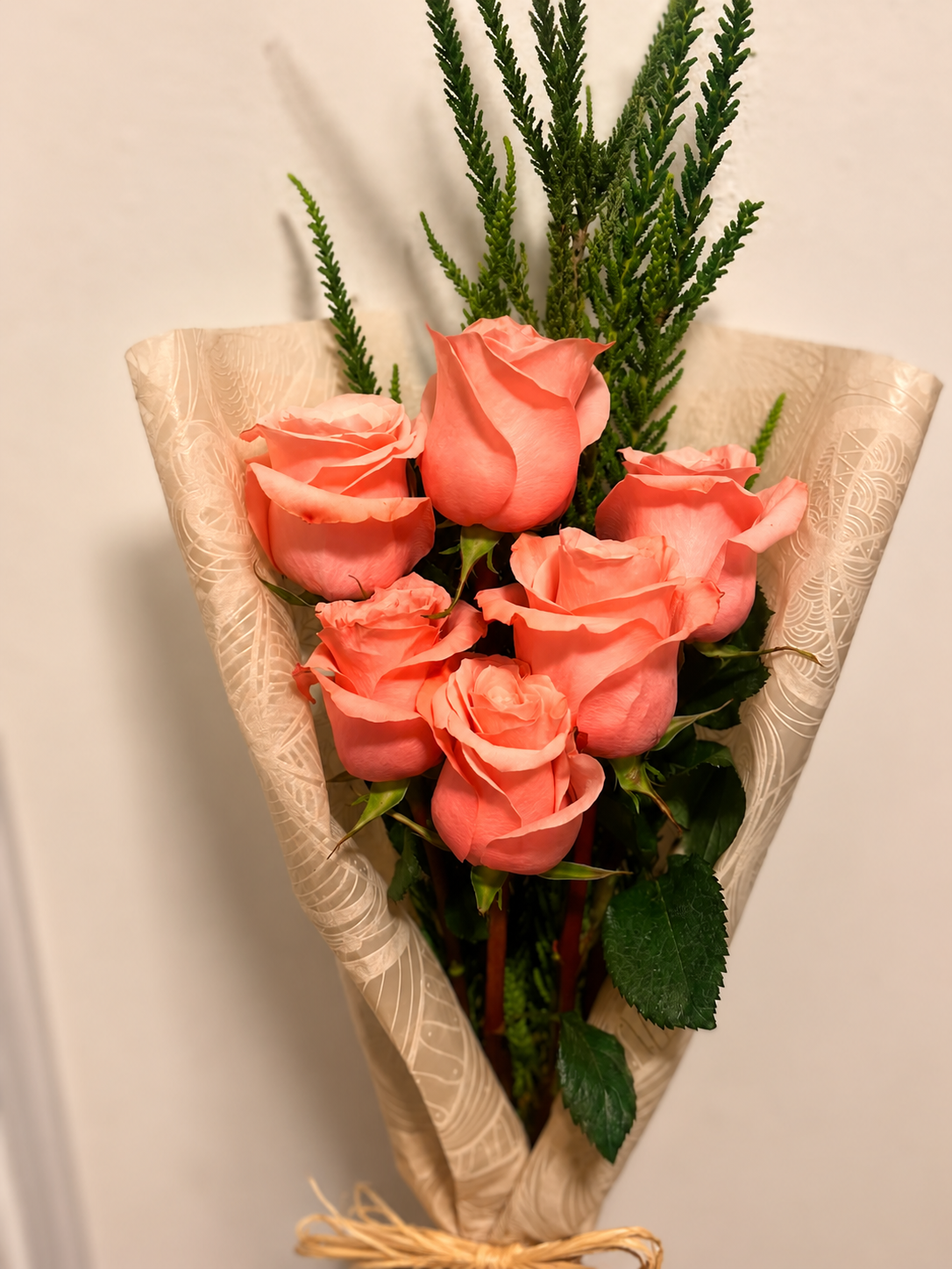 6 rosas